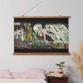 Skeleton gemanipuleerd door Witch, Kuniyoshi Hangend Wandkleed (Slaapkamer)