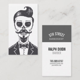Skeleton Gentleman Barber Visitekaartje