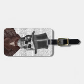 Skeleton Gentleman en Top hat Bagagelabel (Voorkant horizontaal)