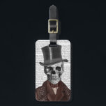 Skeleton Gentleman en Top hat Bagagelabel<br><div class="desc">Mode en beeldmateriaal</div>