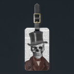 Skeleton Gentleman en Top hat Bagagelabel<br><div class="desc">Mode en beeldmateriaal</div>