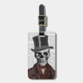 Skeleton Gentleman en Top hat Bagagelabel (Voorkant verticaal)