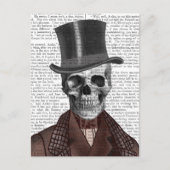 Skeleton Gentleman en Top hat Briefkaart (Voorkant)