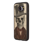Skeleton Gentleman en Top hat Carved Samsung Galaxy S6 Hoesje 1 (Links)