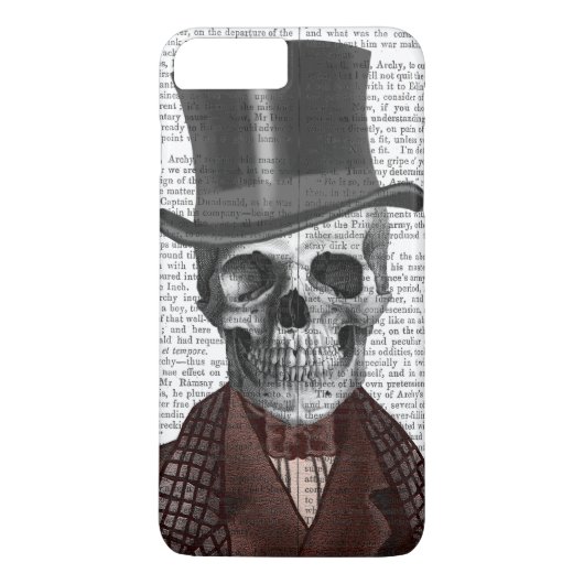 Skeleton Gentleman en Top hat Case-Mate iPhone Case (Achterkant)