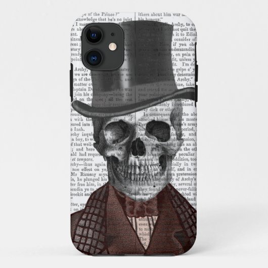 Skeleton Gentleman en Top hat Case-Mate iPhone Case (Achterkant)