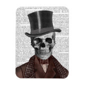 Skeleton Gentleman en Top hat Magneet (Verticaal)