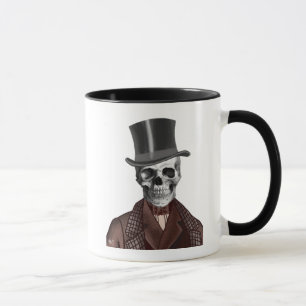 Skeleton Gentleman en Top hat Mok