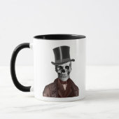 Skeleton Gentleman en Top hat Mok (Links)