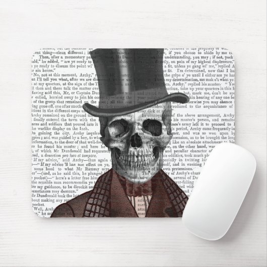 Skeleton Gentleman en Top hat Muismat (Met muis)