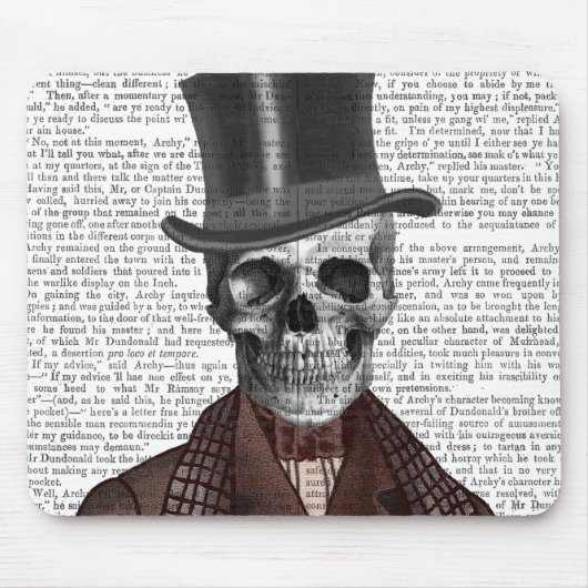 Skeleton Gentleman en Top hat Muismat (Voorkant)