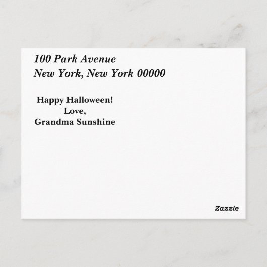 Skeleton Ghost Bride & Groom Briefkaart (Achterkant)