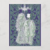 Skeleton Ghost Bride & Groom Briefkaart (Voorkant)
