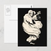  Skeleton Ghost Briefkaart (Voorkant / Achterkant)