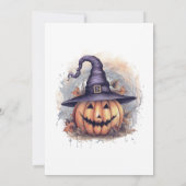 Skeleton Ghost Jack-O-Lantern Halloween Party Kaart (Achterkant)