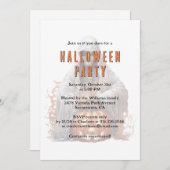 Skeleton Ghost Jack-O-Lantern Halloween Party Kaart (Voorkant / Achterkant)