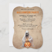 Skeleton Ghost Jack O’Lanterns Halloween Party Kaart (Voorkant)