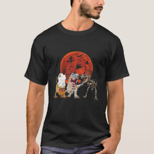 Skeleton Ghost Mummy Dinosaur T Rex Halloween Kind T-shirt