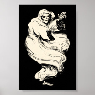 Skeleton Ghost Poster