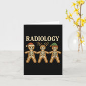 Skeleton Gingerbread Radiology Kerstvakantie X Kaart (Gele Bloem)