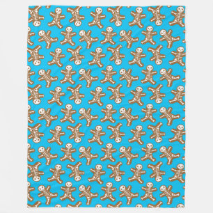 Skeleton Gingerbrood Man Patroon Fleece Deken