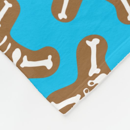 Skeleton Gingerbrood Man Patroon Fleece Deken (Hoek)