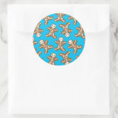 Skeleton Gingerbrood Mannen Ronde Sticker (Tas)