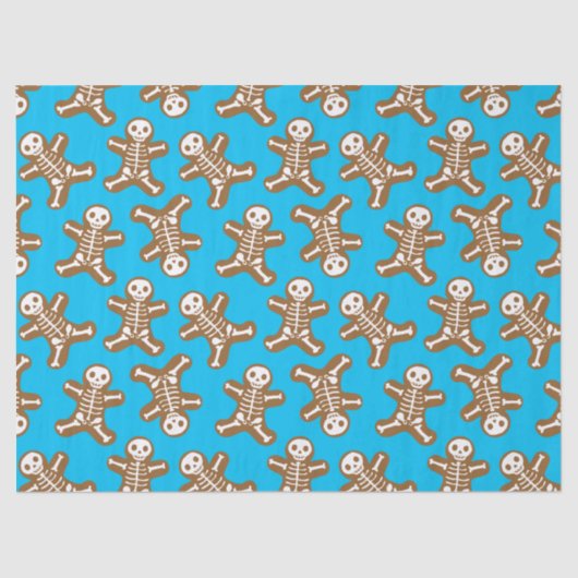 Skeleton Gingerbrood Mannen Tissuepapier (Voorkant)