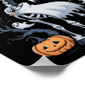 Skeleton Giraffe in Ghosts Halloween Poster (Hoek)