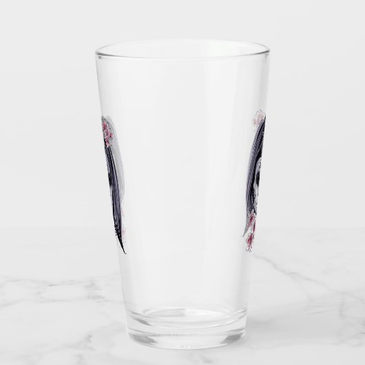 Skeleton Girl Punk Rock Drink Glazen Tumbler (Links)