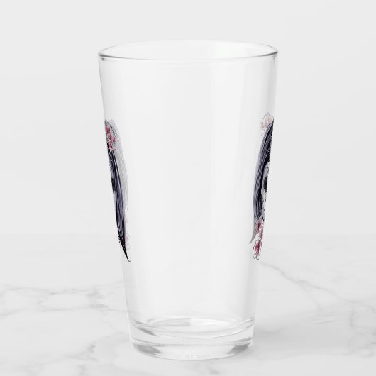 Skeleton Girl Punk Rock Drink Glazen Tumbler (Rechts)