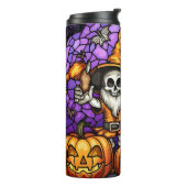 Skeleton Gnomen Halloween Thermosbeker (Gedraaid links)