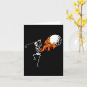 Skeleton Golf Grappig Halloween Kostuum Golfen Spo Kaart (Gele Bloem)