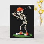 Skeleton Golf Halloween Costume Funny Boys Toddler Kaart (Gele Bloem)