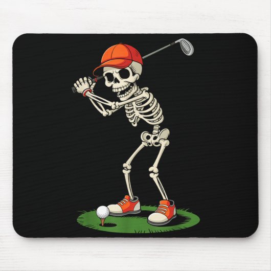 Skeleton Golf Halloween Costume Funny Boys Toddler Muismat (Voorkant)