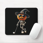 Skeleton Golf Pompoen Golfen Golfer Halloween Cos Muismat (Met muis)