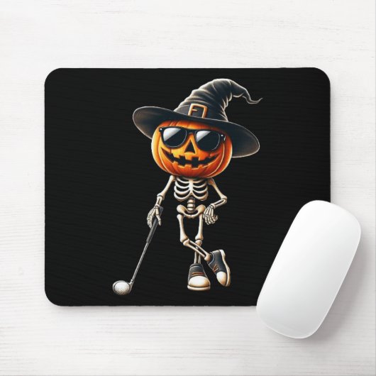 Skeleton Golf Pompoen Golfen Golfer Halloween Cos Muismat (Met muis)