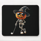 Skeleton Golf Pompoen Golfen Golfer Halloween Cos Muismat (Voorkant)