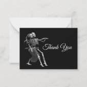 Skeleton Gothic AlternativeHalloween wedding Notitiekaartje (Voorkant)