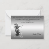 Skeleton Gothic AlternativeHalloween wedding Notitiekaartje (Achterkant)