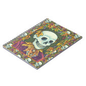SKELETON, GOTHIC GENTLEMAN SKULL, DODE LEAF SAMENL NOTITIEBOEK (Linkerzijde)