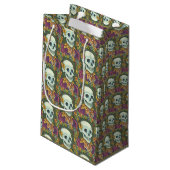 SKELETON GOTHIC GENTLEMAN SKULL HALLOWEEN GIFT BAG KLEIN CADEAUZAKJE (Achterkant Gekanteld)
