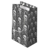 SKELETON GOTHIC GENTLEMAN SKULL HALLOWEEN GIFT BAG KLEIN CADEAUZAKJE (Achterkant Gekanteld)