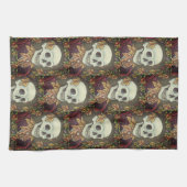 SKELETON, GOTHIC GENTLEMAN SKULL KITCHEN TOWEL THEEDOEK (Horizontaal)