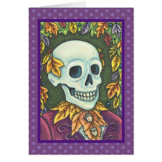 SKELETON GOTHIC GENTLEMAN SKULL WENSKAART Blank (Voorkant)