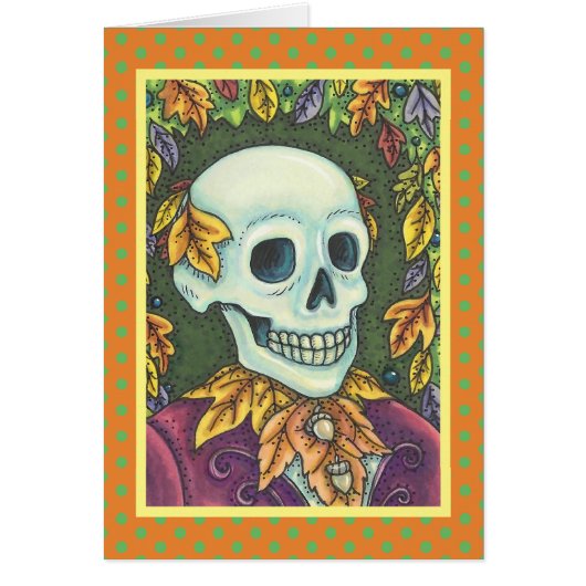 SKELETON GOTHIC GENTLEMAN SKULL WENSKAART Blank (Voorkant)