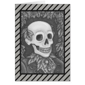 SKELETON GOTHIC GENTLEMAN SKULL WENSKAART Blank (Voorkant)