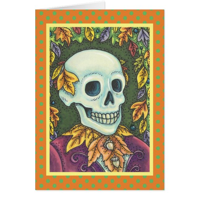 SKELETON GOTHIC GENTLEMAN SKULL WENSKAART Blank (Voorkant)