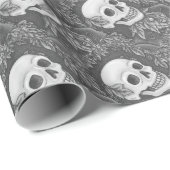 SKELETON, GOTHIC GENTLEMAN SKULL WRAPPER CADEAUPAPIER (Rol Hoek)