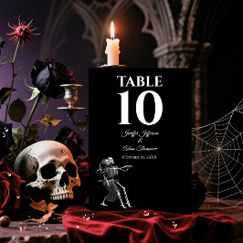 Skeleton Gothic Halloween Alternative Wedding Kaart